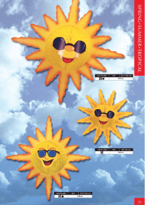 3D dekoration med en folde-ud sol - bring smil og glæde hos potientelle kunder eller på en messe - sjov reklame gimmick - Ide reklame