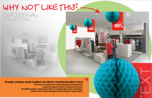 Gær tilbud synlige med 3D dekorationer i vindue eller butiksrum - Ide reklame